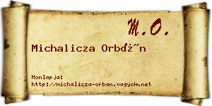 Michalicza Orbán névjegykártya